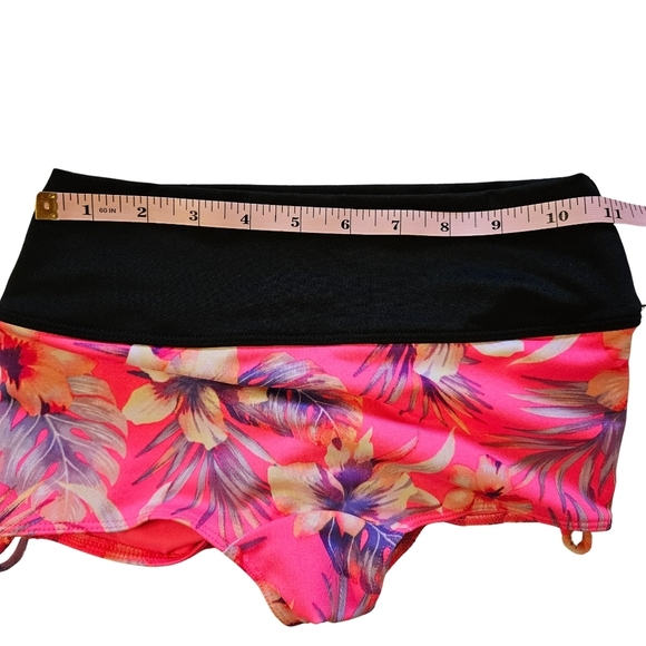 PINK Sport Gym to Swim Ruched Back Shortie, XS, Pink/Black, NWT - Picture 10 of 12